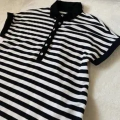 新品未使用 ダーマコレクション ポロシャツ ワンピース ボーダー Aライン 2