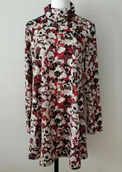 ensuite 素敵なフラワータートルネック長袖チュニックLサイズ#29