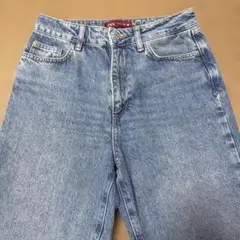 ZARA ハイウエストデニム ライトブルー
