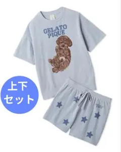 新品ジェラートピケ ドッグジャガードプルオーバー&ショートパンツ