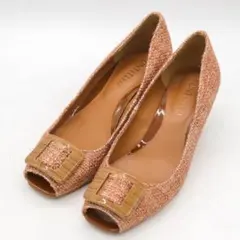 【日本製】UNTITLED パンプス 23.5cm ブラウン 通勤 春