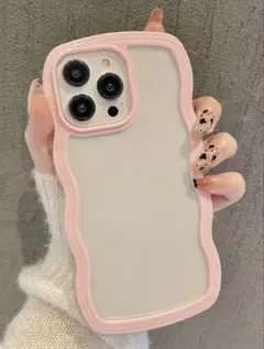 iPhoneケース 波型 うねうね ピンク iPhone7/8/SE2/SE3