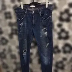 ZARA ダメージ加工 スキニーデニム