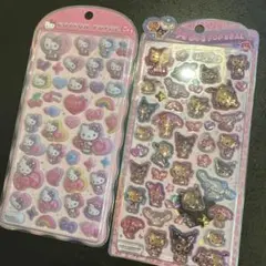 正規品　サンリオ　ハローキティ　うるちゅるシール　コットンパフィーシール　セット