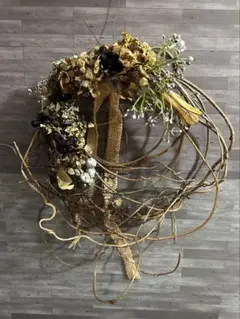 ドライリース 蔦　紫陽花　30cmのサムネイル