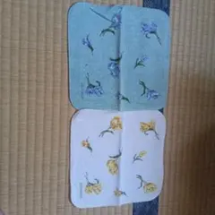 renoma 花柄タオルハンカチ 2枚セット