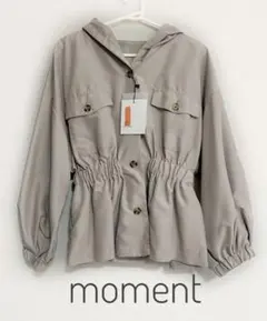 【新品未使用】moment／パーカーブルゾン／紙タグ付きのサムネイル