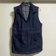 デニム風ノースリーブベスト