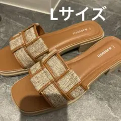 ilsolore ベージュサンダル Lサイズ しまむらのサムネイル