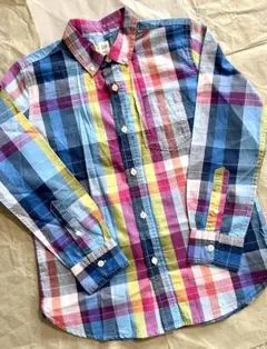 【未使用品】GAP ギャップ　長袖　シャツ チェック柄　140