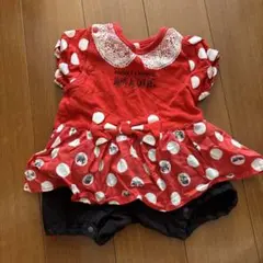 ミニー 水玉模様　ロンパース　70cm ディズニー