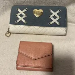 デニム長財布と小型財布セット