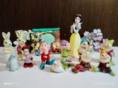 ディズニーフィギュアセット 白雪姫と7人の小人たち 陶器 ビンテージ［美品］
