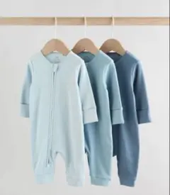 ネクスト　ダブルジッパー付きロンパース3色セット　6〜9ヶ月　74cm