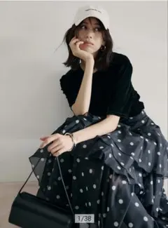 Arpege story アルページュストーリー ベロアTシャツ