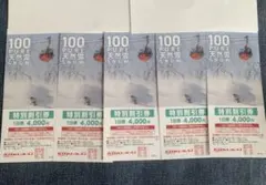 札幌国際スキー場　リフト券特別割引券 5枚セット
