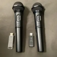 4★任天堂　WiiU/Switch　USBワイヤレスマイク2本&レシーバーセット