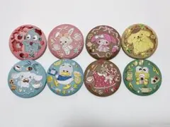 サンリオキャラクターズ刺繍缶バッジ　8個セット