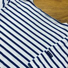 T3.5 【美品フランス製】白青半袖ボーダー　SAINTJAMESピリアックSM