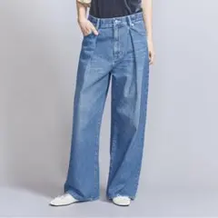 BEAUTY&YOUTH フロントタックデニムパンツ　XS