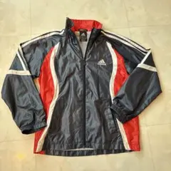 adidas ナイロンジャケット 130 ネイビー