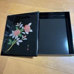 赤黒装飾の仕切り付き文箱 - メルカリ