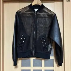 値下げ不可】極美品 AFB エコレザー スタッズ ボンバージャケット M
