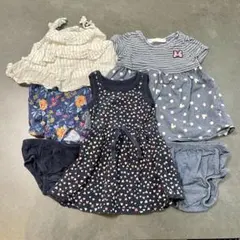 ベビーギャップ プティマイン ロンパース ワンピース 80 セット