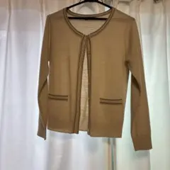 a.v.v ベージュ 長袖カーディガン　アクリル100%