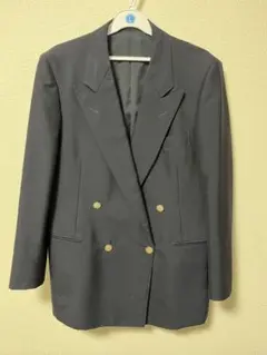 新品未使用タグ付き バーバリーロンドン　テーラードジャケット 紺ブレ 銀ボタン 90's バーバリー 銀ボタン ブレザー テーラード ジャケット 総裏 紺