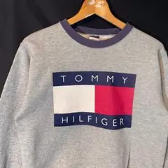 90s USA製 フラッグタグ TOMMY HILFIGER スウェット トミー
