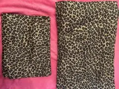 ヒョウ柄枕カバー2枚セット