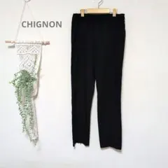 CHIGNONブラックカジュアルパンツ ウエストゴム