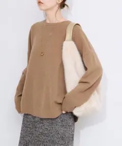 SLOBE IENA ラムウールプルオーバー 新品 キャメル