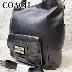 美品 COACH レザー 2wayショルダーバッグ ブラック 本革 F17215 - メルカリ