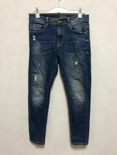 ZARA ダメージ加工 スキニー デニム パンツ ジーンズ ザラ メンズ