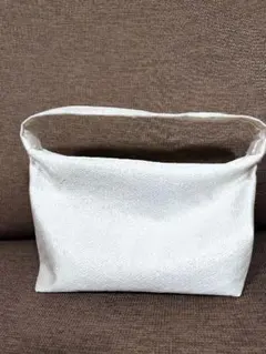 帯リメイクシルバーファスナーバッグハンドメイド