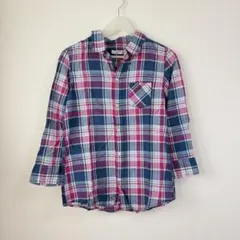 【backnumber】チェック柄 長袖シャツ ピンク ネイビーのサムネイル