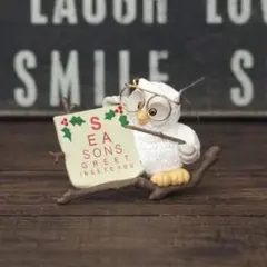 4505. クリスマス オーナメント フクロウ ヴィンテージのサムネイル