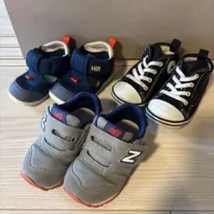 ベビースニーカー3足まとめ売り 13.0-13.5 ニューバランス・コンバース