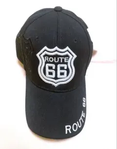 未使用 ROUTE 66 キャップ ブラック 刺繍ロゴのサムネイル