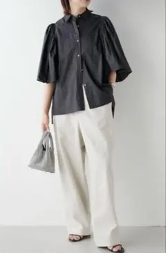 未使用タグ付◇コットンボイルフリルブラウス | Mercari