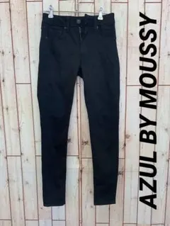 ⇐AZUL BY MOUSSY⭐︎スキニーストレッチパンツ黒XS【中古】a44