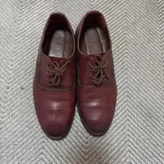 ZARA 赤茶色 レースアップシューズ