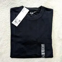 新品　UNIQLO U　エアリズムコットンクルーネックTシャツ　半袖　黒　150