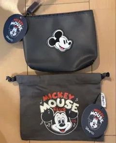 スリコ　ディズニー　100周年　ミッキー　ポーチ＆巾着