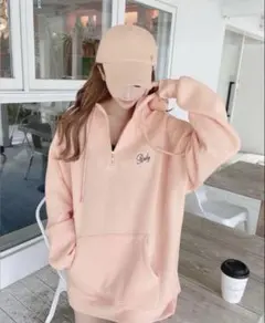 【新品未使用】Radyハーフジップアップ フーディ パーカー ピンク F 完売品