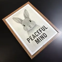 ウサギのアートポスター PEACEFUL MIND