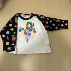 ベビー用カットソー　はらぺこあおむし刺繍