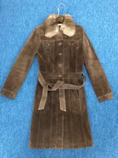 未使用✨ビバプレスト 人気横段 ラビット毛皮 ノーカラーコート ファー 軽量38 未使用✨ビバプレスト 人気横段 ラビット毛皮 ノーカラーコート ファー